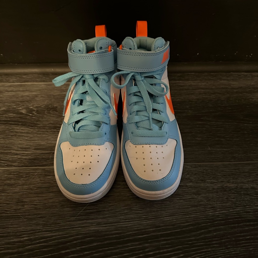 Nike Sky Blue and Orange High-Tops - Picture 2 of 6